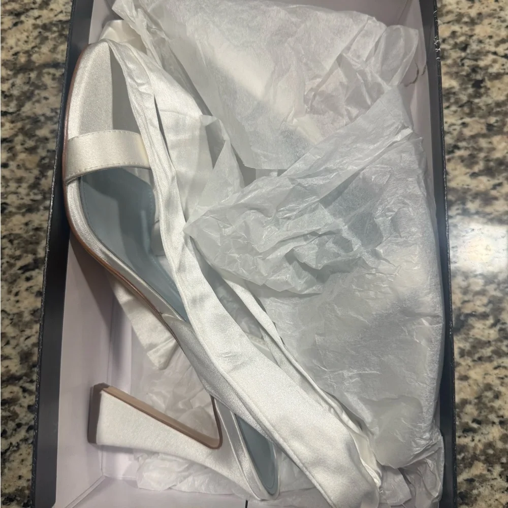 🆕Nine West Kelsie Wedding Satin Heels with “Something Blue!” 10. New wBox!💥 - Picture 7 of 11